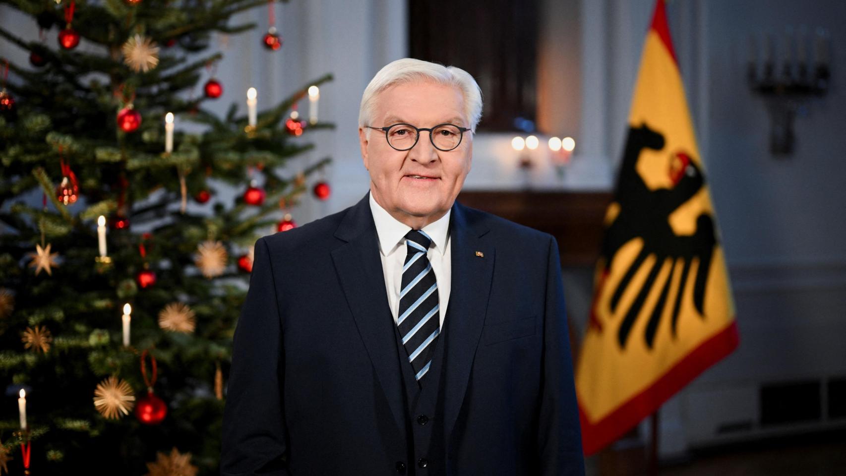 El presidente de Alemania, Frank-Walter Steinmeier, durante su discurso de Navidad esta semana.