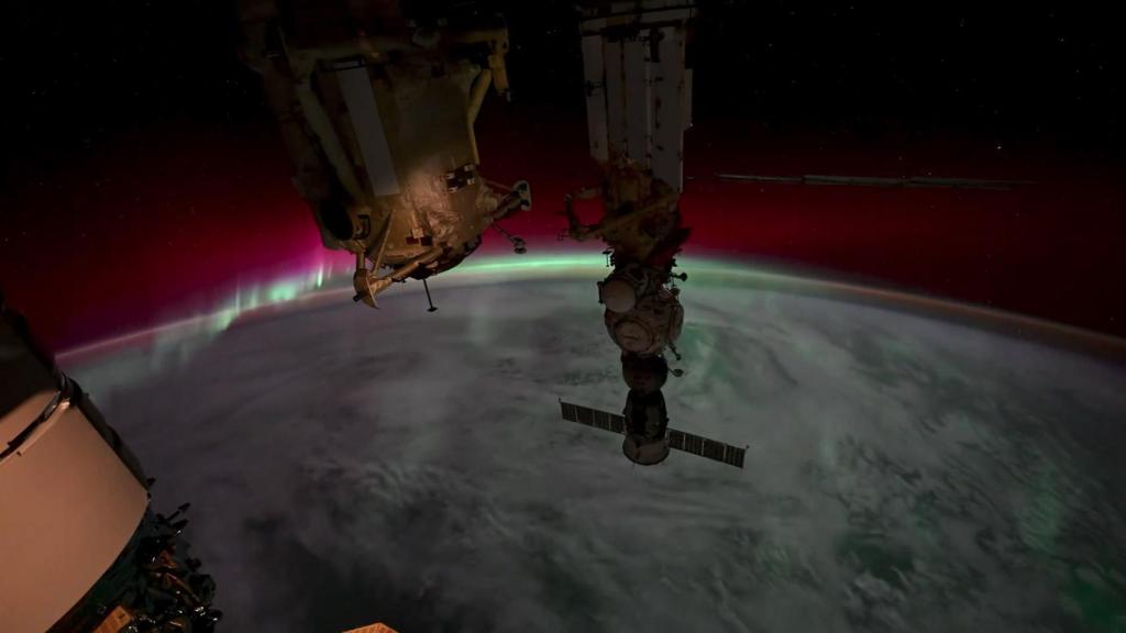 Captura del timelapse de Dominick en la ISS.