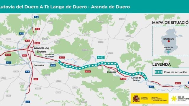 Transportes formaliza las obras de la autovía A-11 entre Langa y Aranda de Duero