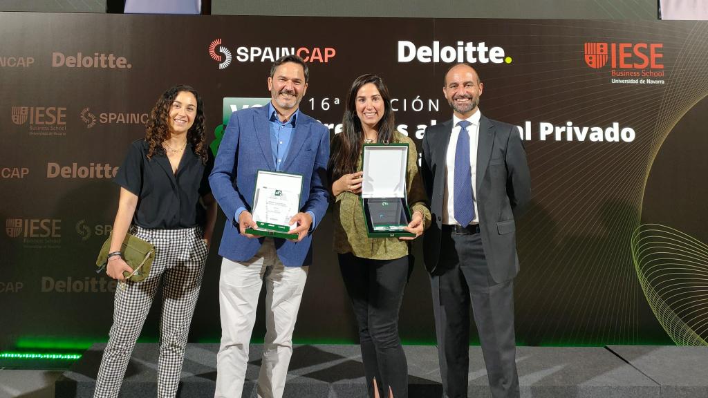 María Echávarri, en la entrega del premio que SpainCap concedió al Fondo Bolsa Social por su inversión en la startup Sepiia.