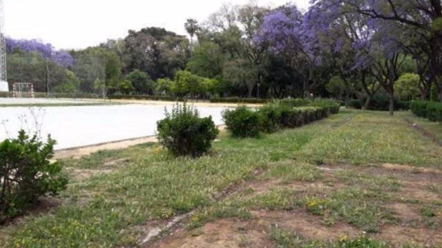 La zona de pistas deportivas que el Ayuntamiento va a renovar en el Parque de los Príncipes.