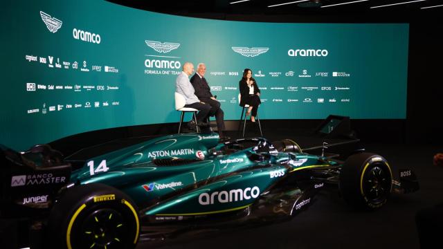 Lawrence Stroll, durante la presentación de Adrian Newey como nuevo miembro del equipo