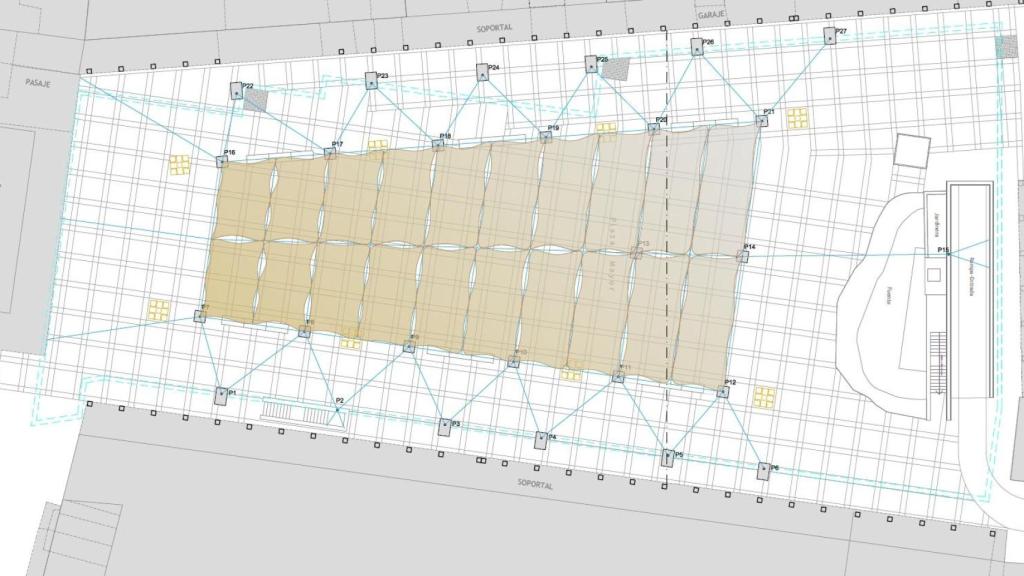 El toldo cubrirá todo el espacio central de la Plaza Mayor de Ciudad Real.