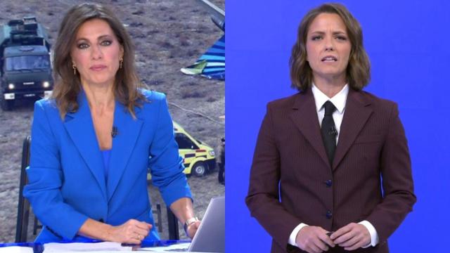 Ángeles Blanco y María Casado, en Informativos Telecinco