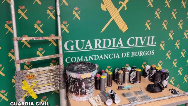 Material confiscado por la Guardia Civil