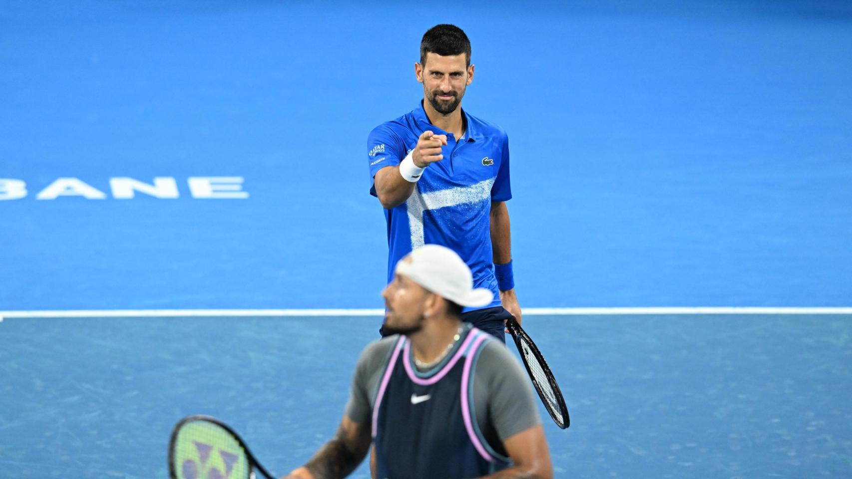 Djokovic, junto a Nick Kyrgios en el torneo de dobles de Brisbane