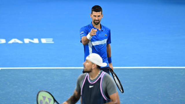 Djokovic, junto a Nick Kyrgios en el torneo de dobles de Brisbane