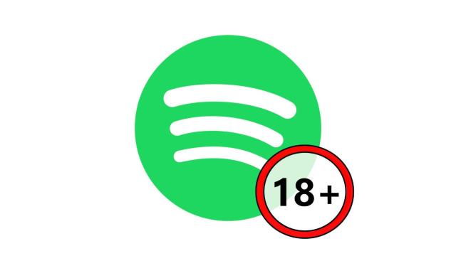 Icono de Spotify con el símbolo de mayores de 18 años