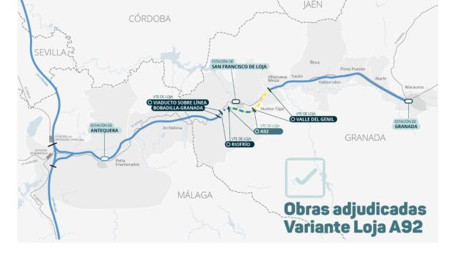 Adif adjudica el tramo Variante de Loja por 148,7 millones