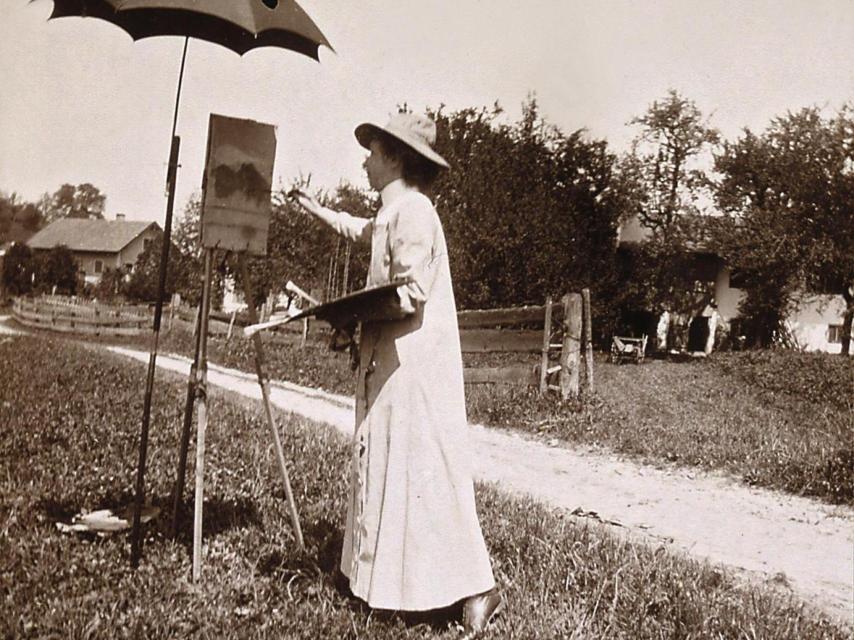 Münter produjo paisajes, retratos y obras simbólicas durante su exilio en Suecia