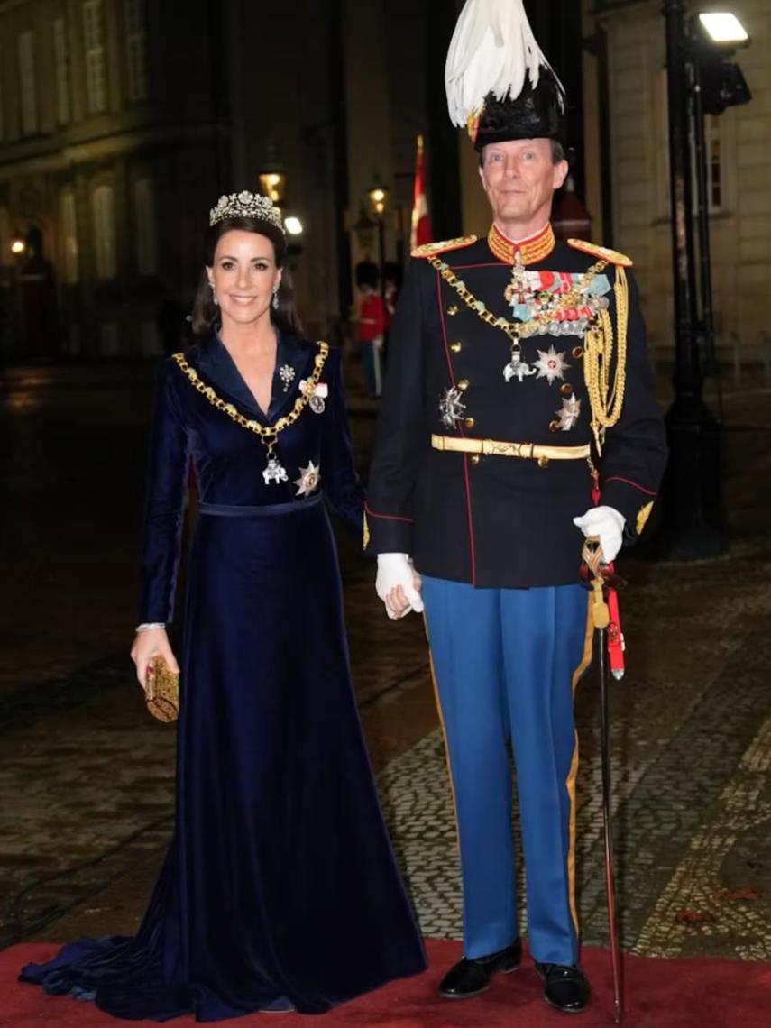 Joaquín y Marie de Dinamarca en la cena de gala de Año Nuevo