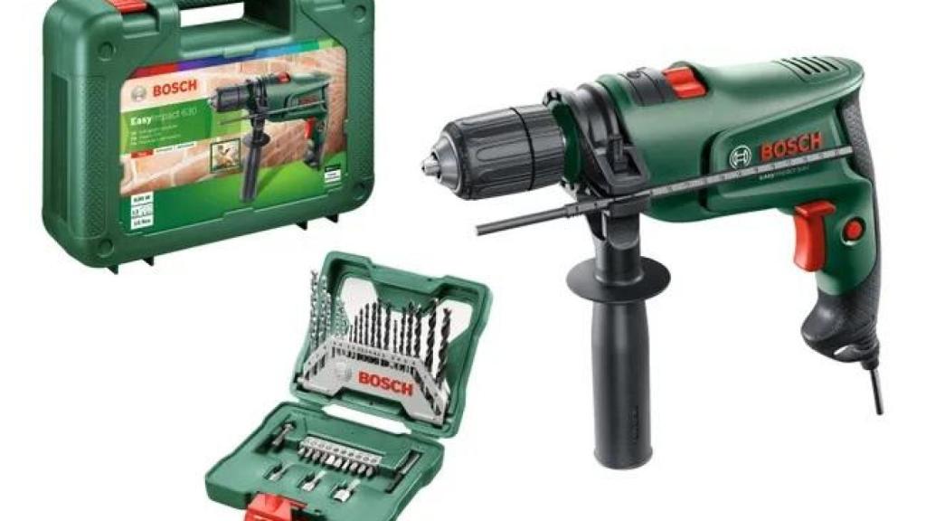 Taladro Percutor BOSCH EasyImpact 630 W + Maletín 33 Accesorios.