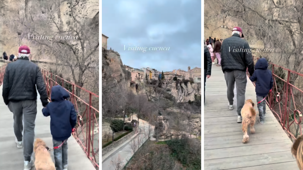 Richard Gere y su familia en un paseo por Cuenca