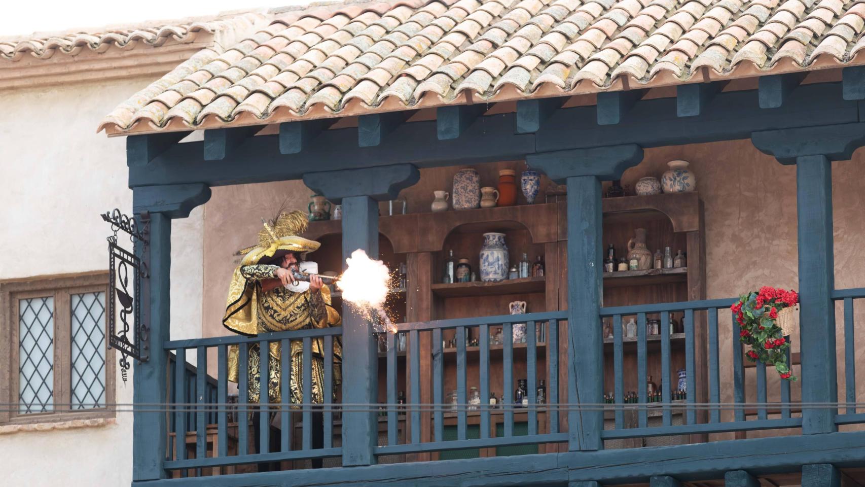 Un actor durante uno de los espectáculos d Puy du Fou.