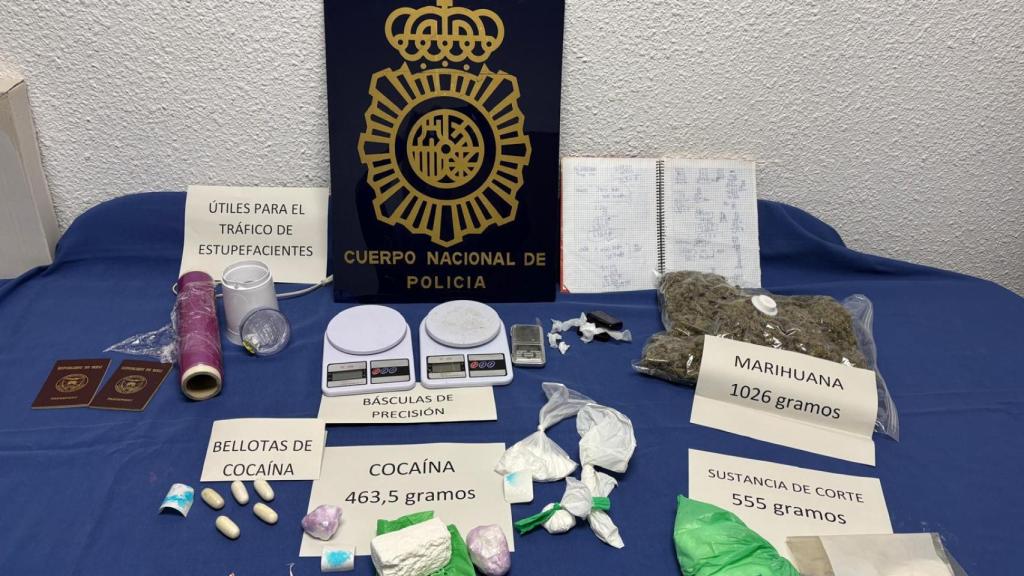 Drogas incautadas en una operación por la Policía Nacional de Zaragoza