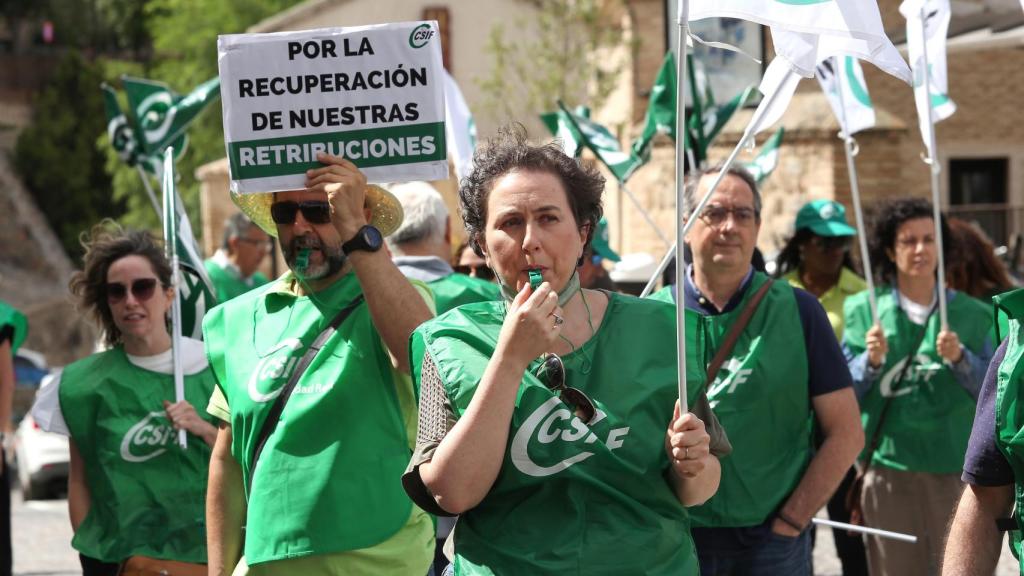 Una protesta organizada por CSIF en Toledo.