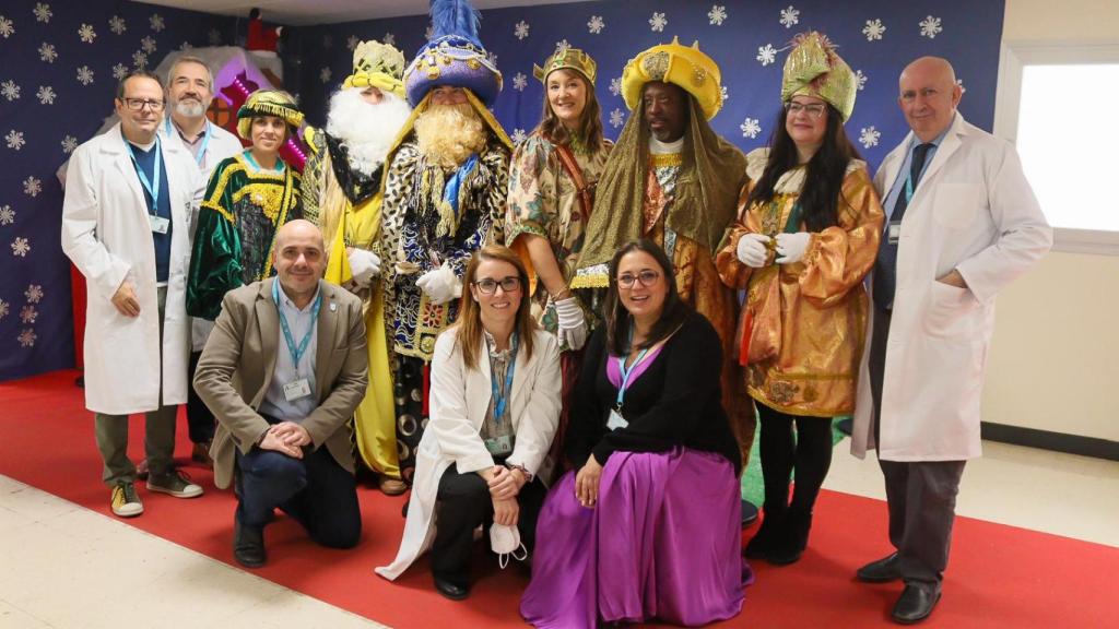 Los Reyes Magos en el Hospital Materno Infantil de Málaga.