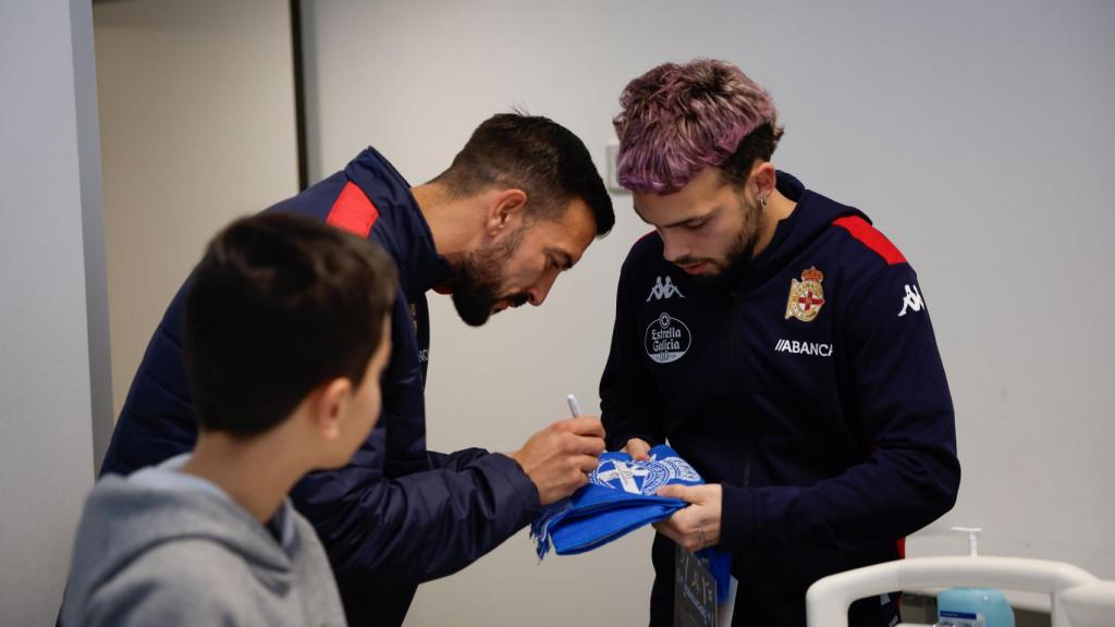 Visita del Deportivo al Quirónsalud  de A Coruña.