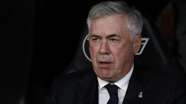 Carlo Ancelotti, en el banquillo del Real Madrid