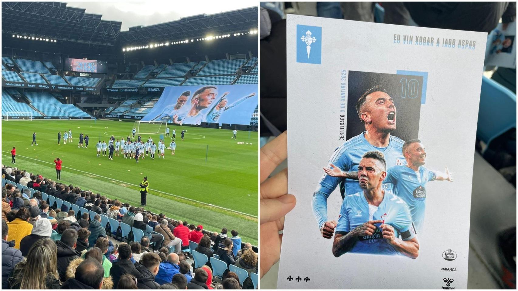 Homenaje a Iago Aspas.