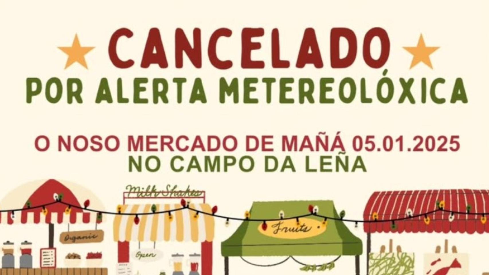 Cancelado en A Coruña el mercado ecológico previsto para este domingo