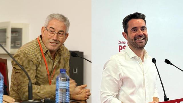 Jerónimo Cantuche y Antidio Fagúndez, secretario general del PSOE Zamora y diputado nacional.