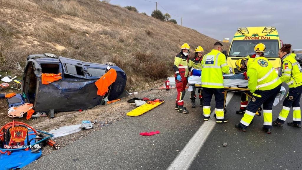 Accidente en la A-42. Foto: CPEIS Toledo.