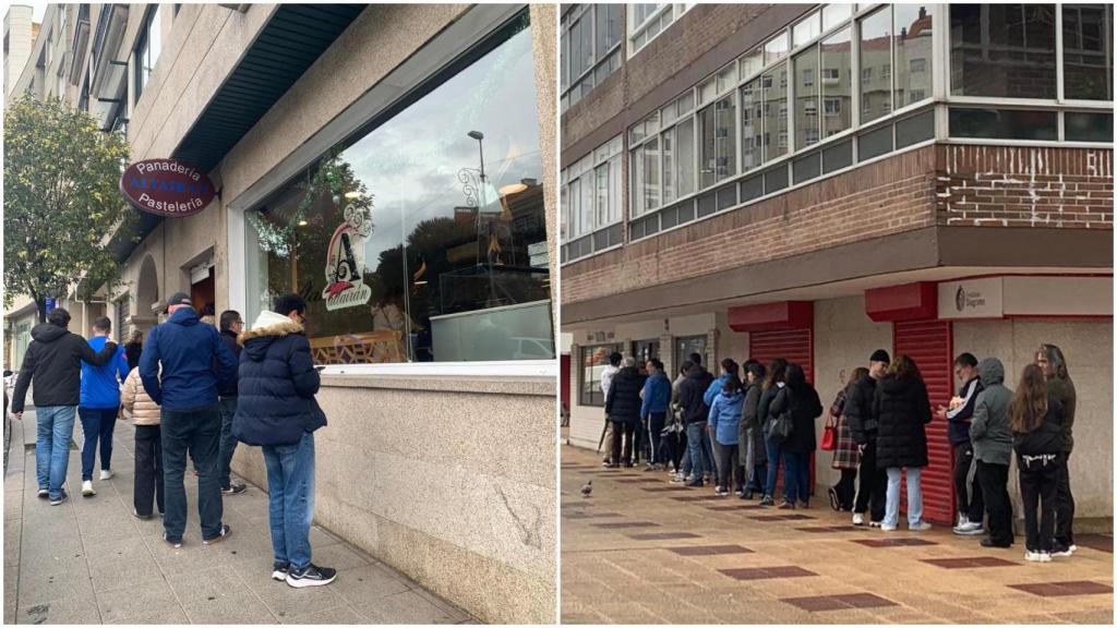 Colas en varias confiterías de Vigo para hacerse con un roscón de reyes