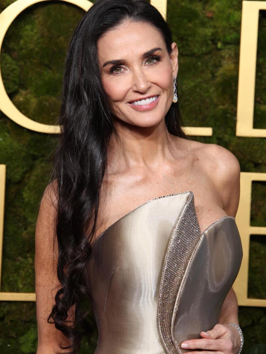 Demi Moore, en los Globos de Oro 2025.