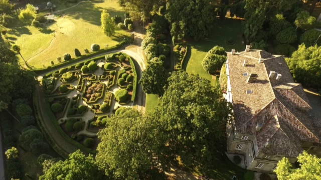 Vista aérea del Pazo de Rubiáns