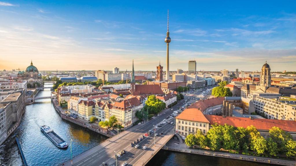 Vista de una zona de la ciudad de Berlín, Alemania