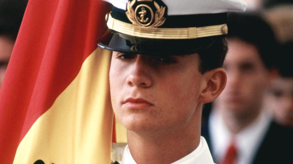 Felipe VI durante su instrucción militar en 1986.