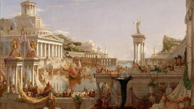 Thomas Cole, 1836: 'La culminación del Imperio'.