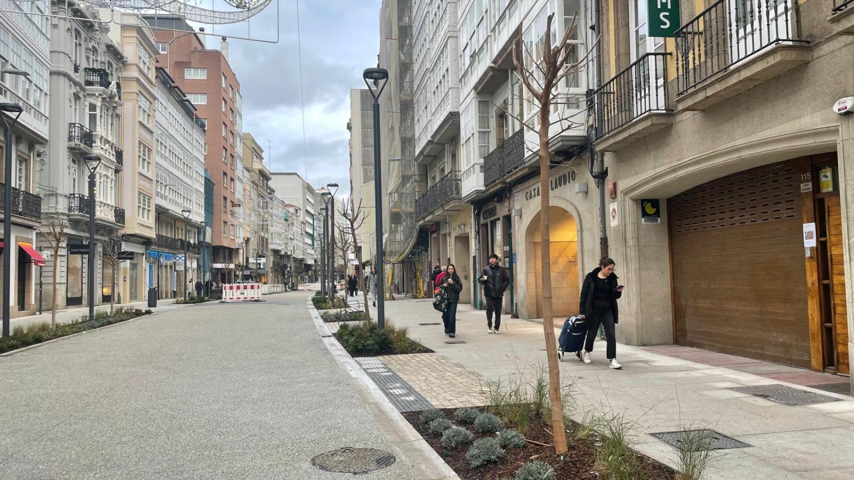 La calle San Andrés de A Coruña