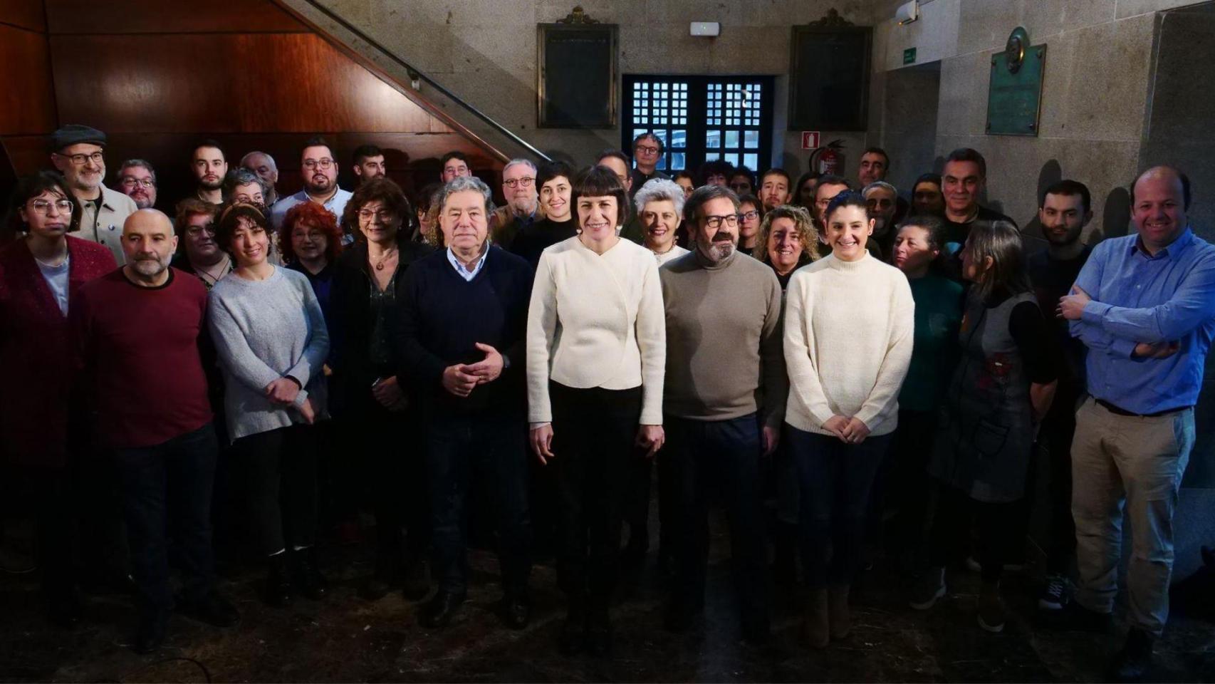 La portavoz del BNG, Ana Pontón, participa en un acto en homenaje a Castelao.