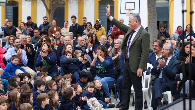 José Luis Sanz, en el colegio CEIP Borbolla.