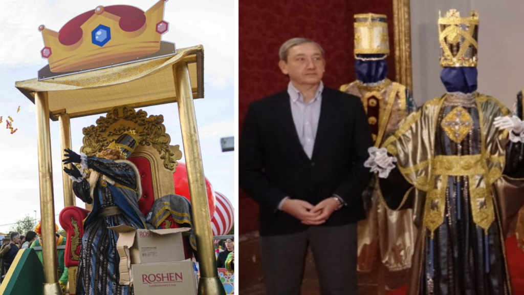 Una fotografía de los trajes. Una en 2024 y otra en 2019.