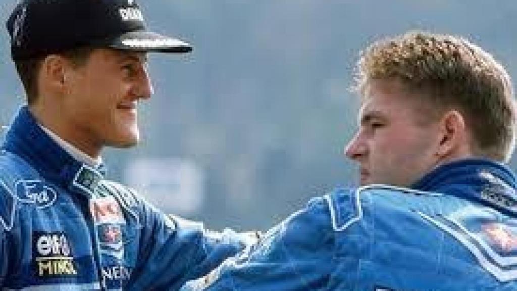 Jos Verstappen y Michael Schumacher, en su época en Beneton