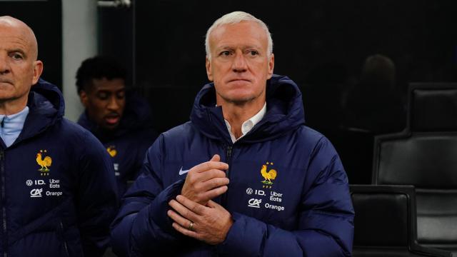 Didier Deschamps, en un partido de la selección de Francia