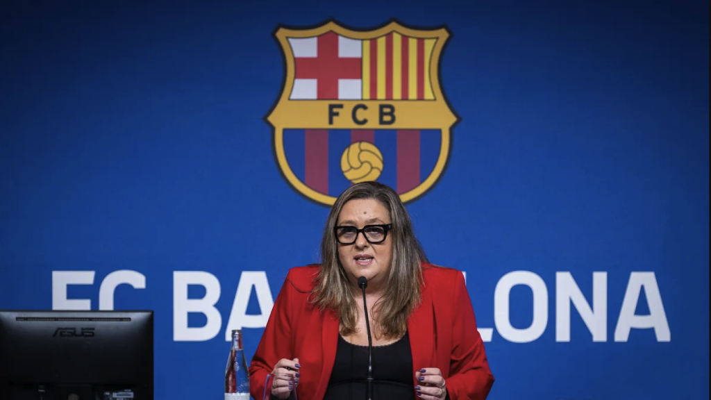 Elena Fort, en un acto del FC Barcelona