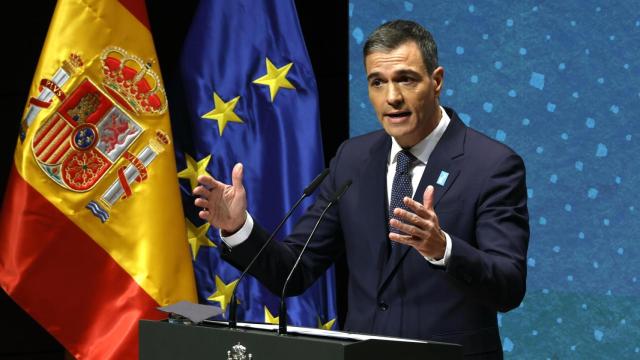 El presidente del Gobierno, Pedro Sánchez, este miércoles en el Museo Reina Sofía.