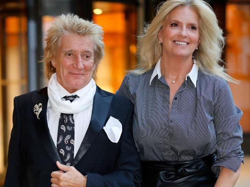 El intérprete junto a su última mujer, Penny Lancaster.