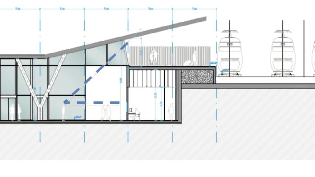 La fachada de la nueva estación sería de vidrio transparente.