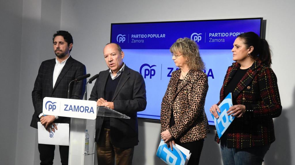 Rueda de prensa de los diputados y senadores del Partido Popular de Zamora este jueves, 9 de enero