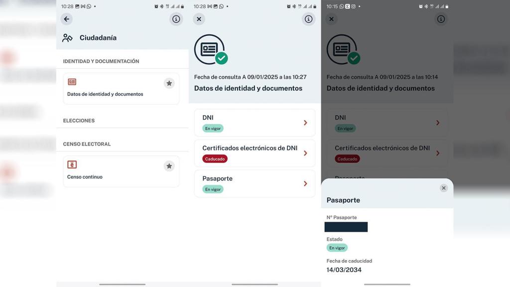 Los pasos para acceder a los datos del pasaporte en Mi Carpeta Ciudadana