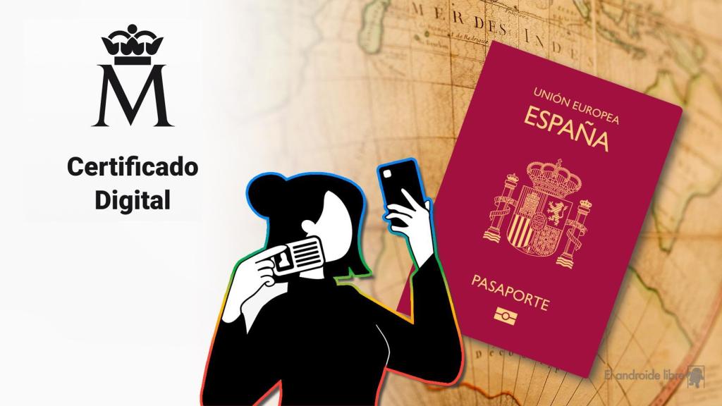 Pasaporte con el certificado digital