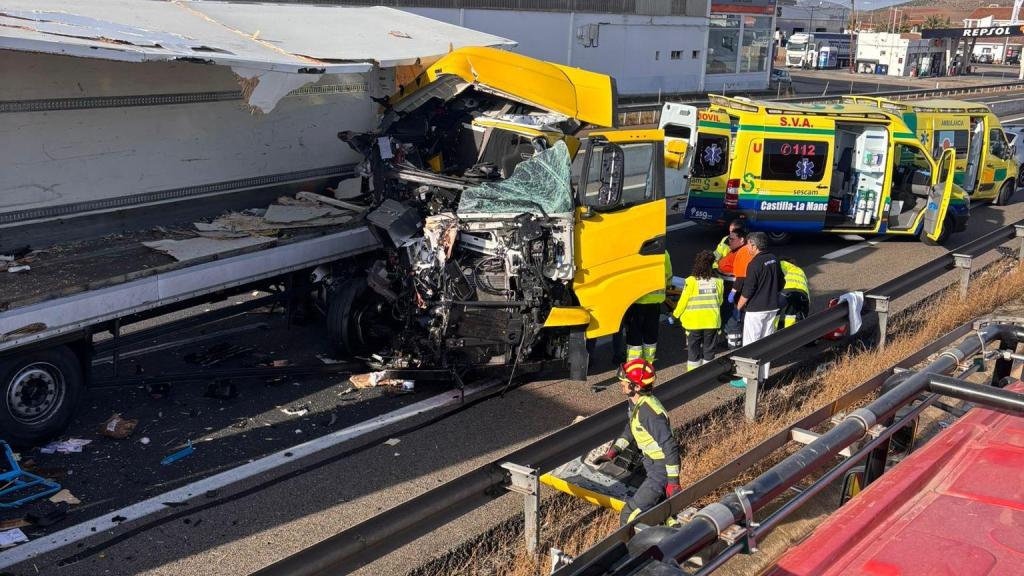 Imagen de la colisión. Foto: SCIS Ciudad Real