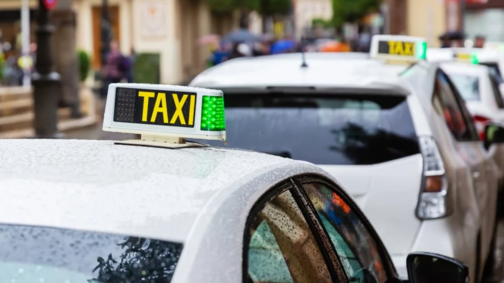 Taxis en una imagen de archivo