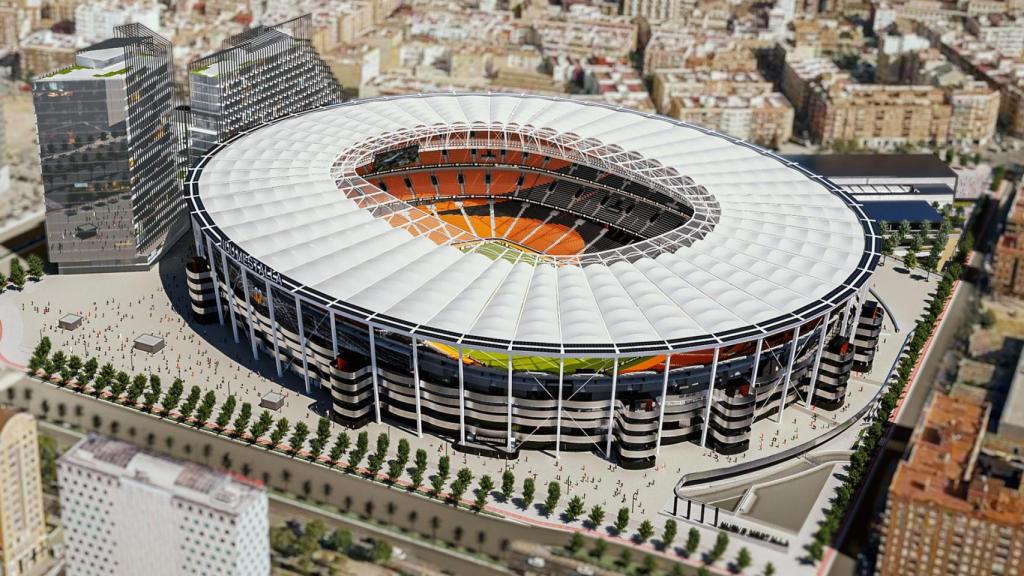 Foto render del Nou Mestalla. Valencia CF