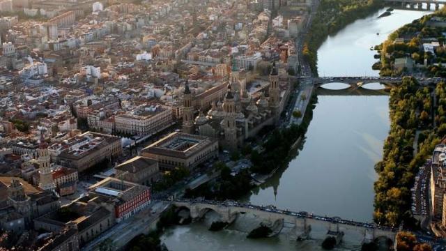 La ciudad de Zaragoza, desde arriba.